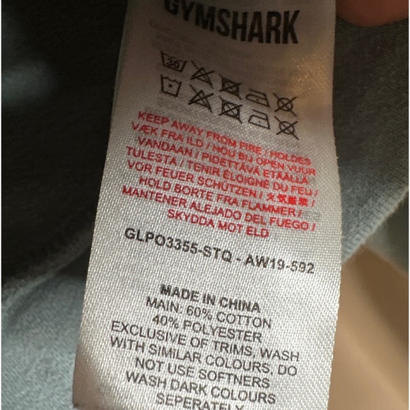 GYMSHARK WOMENS SIZE SMALL CROP TOP HOODIE BLUE GREEN - Picture 4 of 4